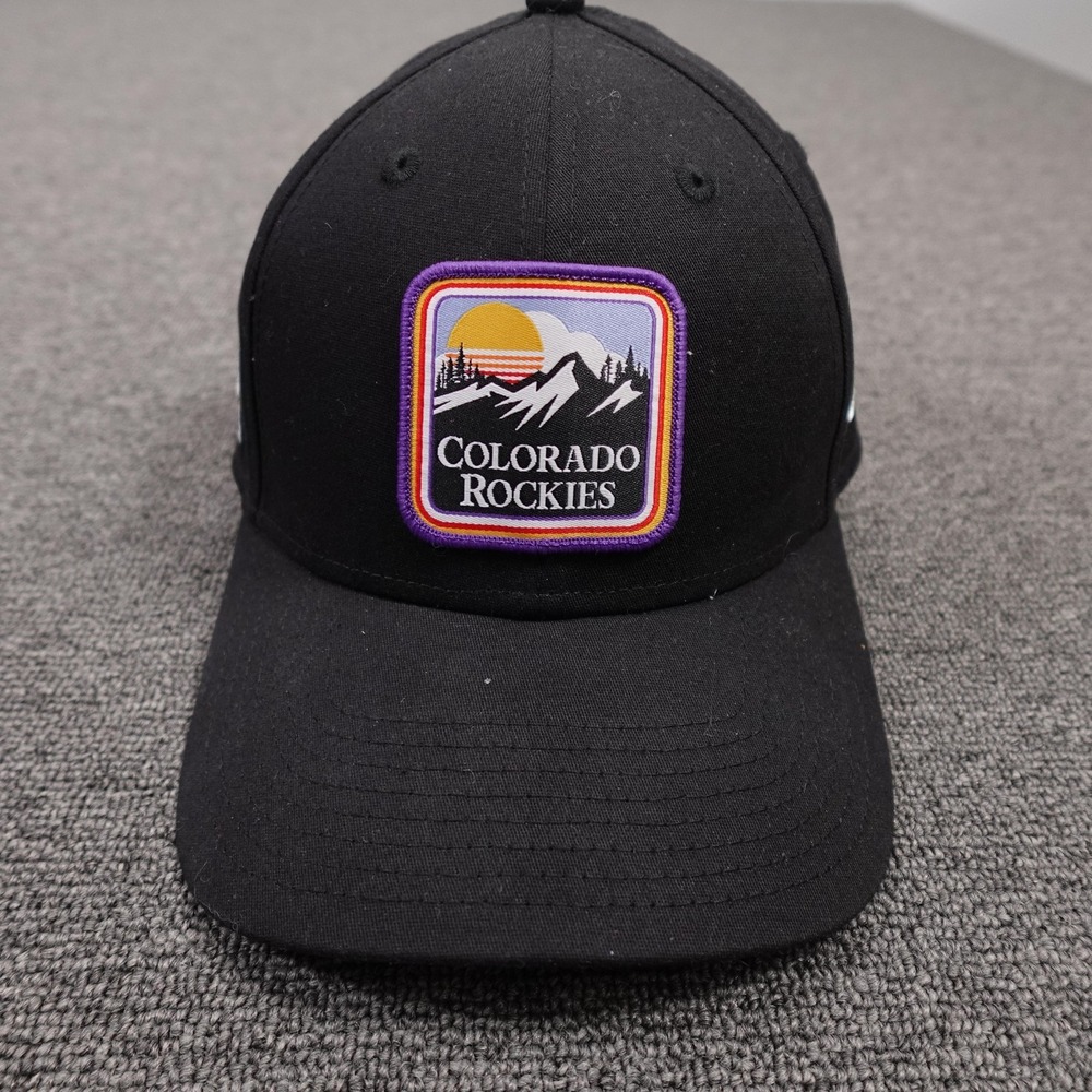 Colorado Rockies Hat Cap Fitted‎ Mens Large Black MLB Baseball 39THIRTY New Era